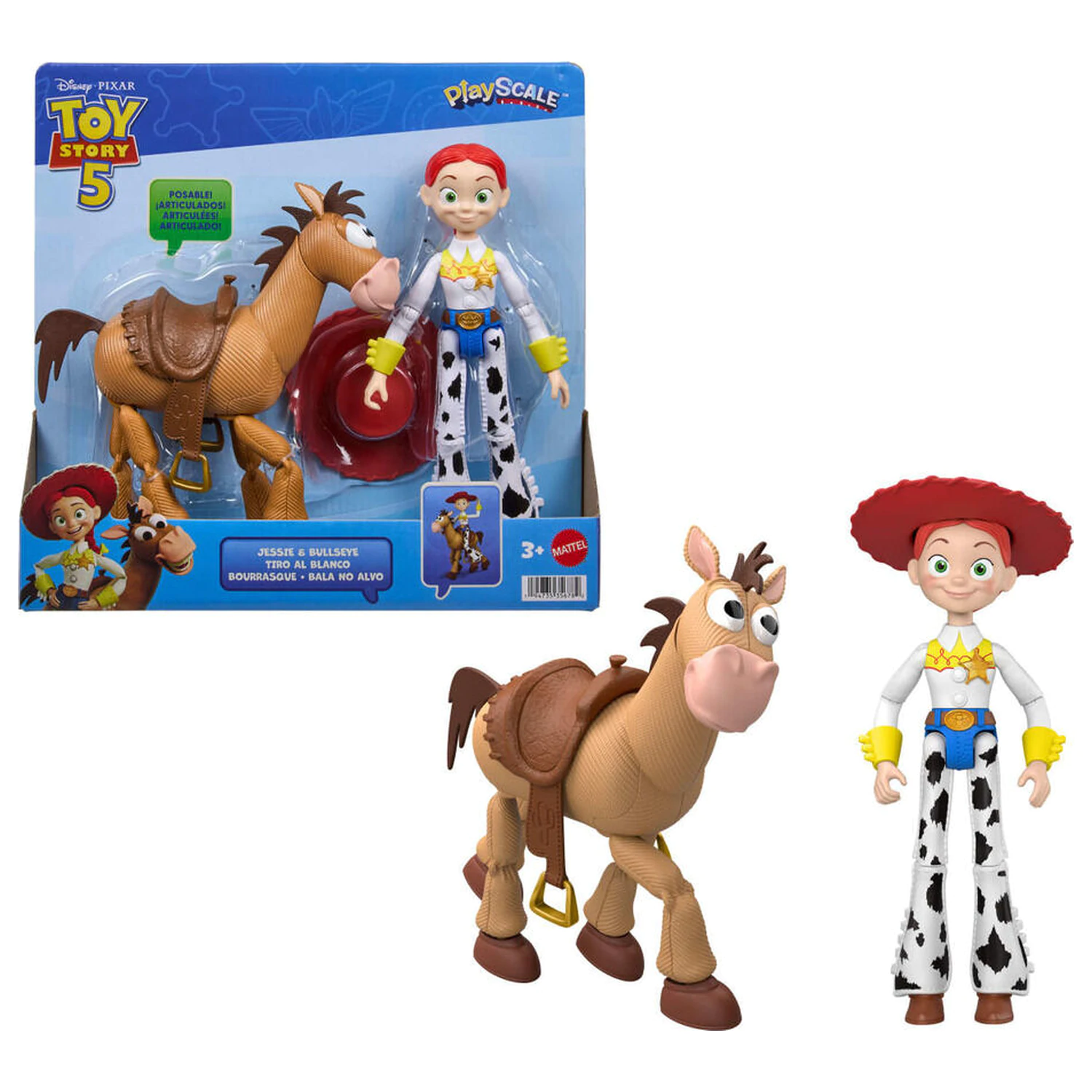 Disney Pixar Toy Story 5 Jessie si Bullseye set 2 figurine 18cm poza produsului