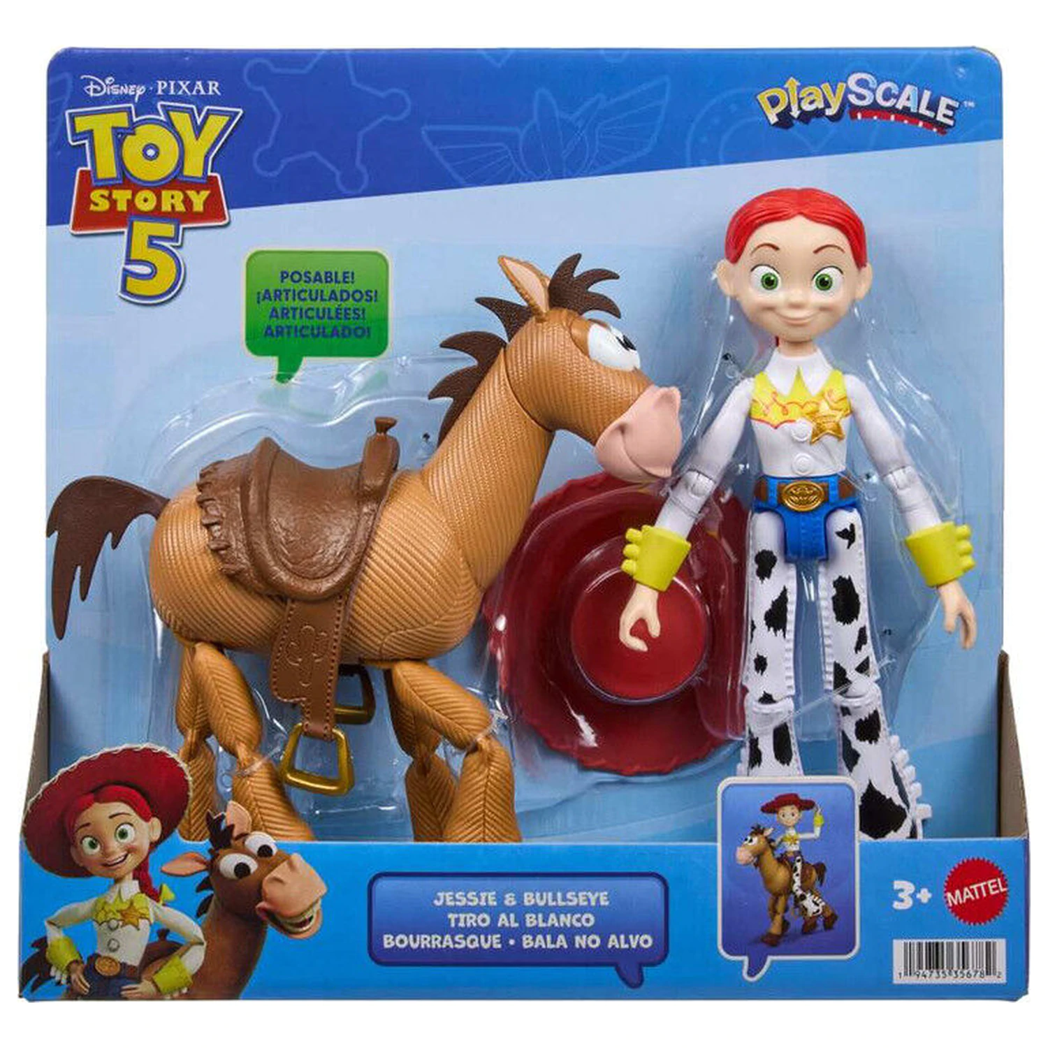 Disney Pixar Toy Story 5 Jessie si Bullseye set 2 figurine 18cm poza produsului