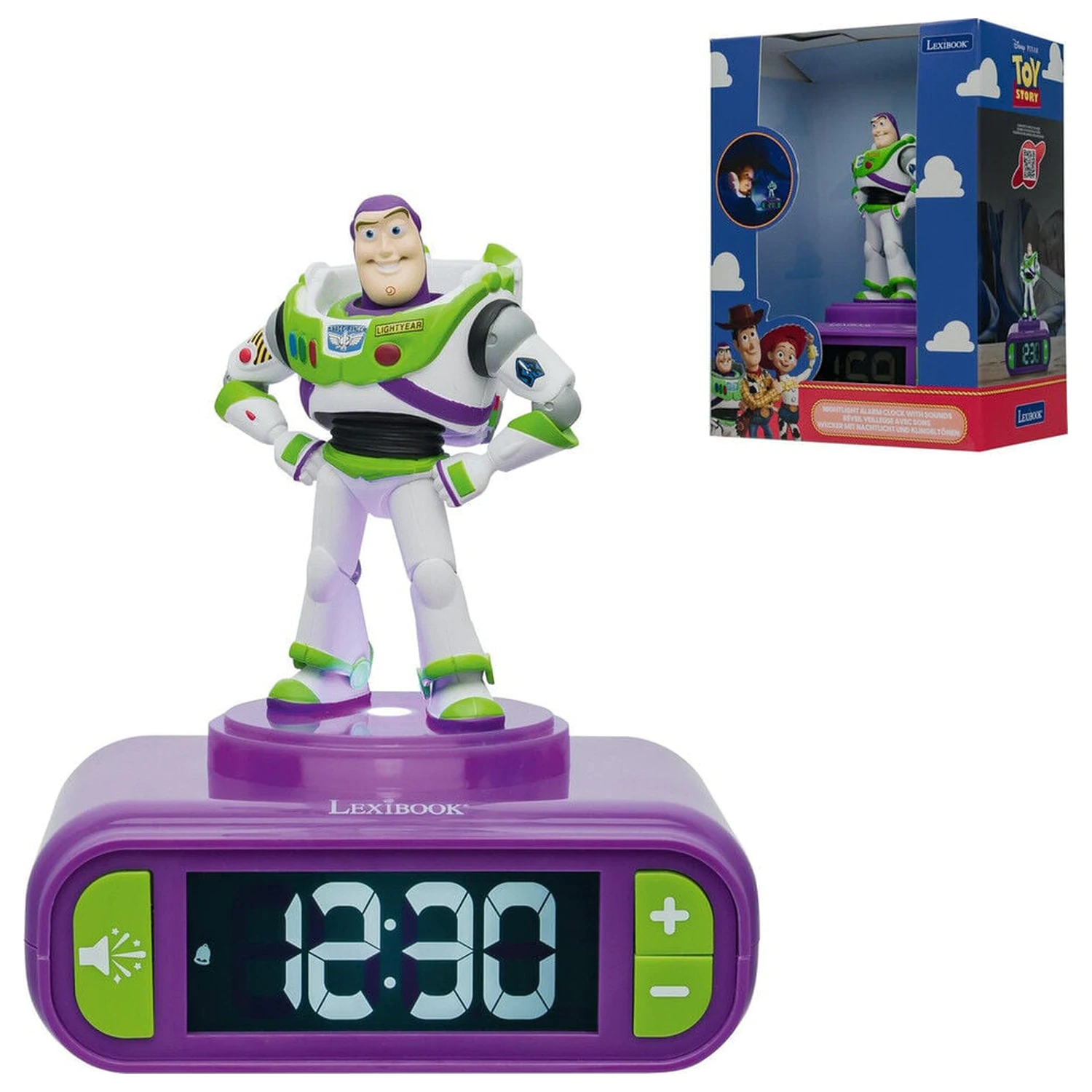 Ceas desteptator digital cu lumina de noapte 3D Disney Pixar Toy Story Buzz Lightyear poza produsului