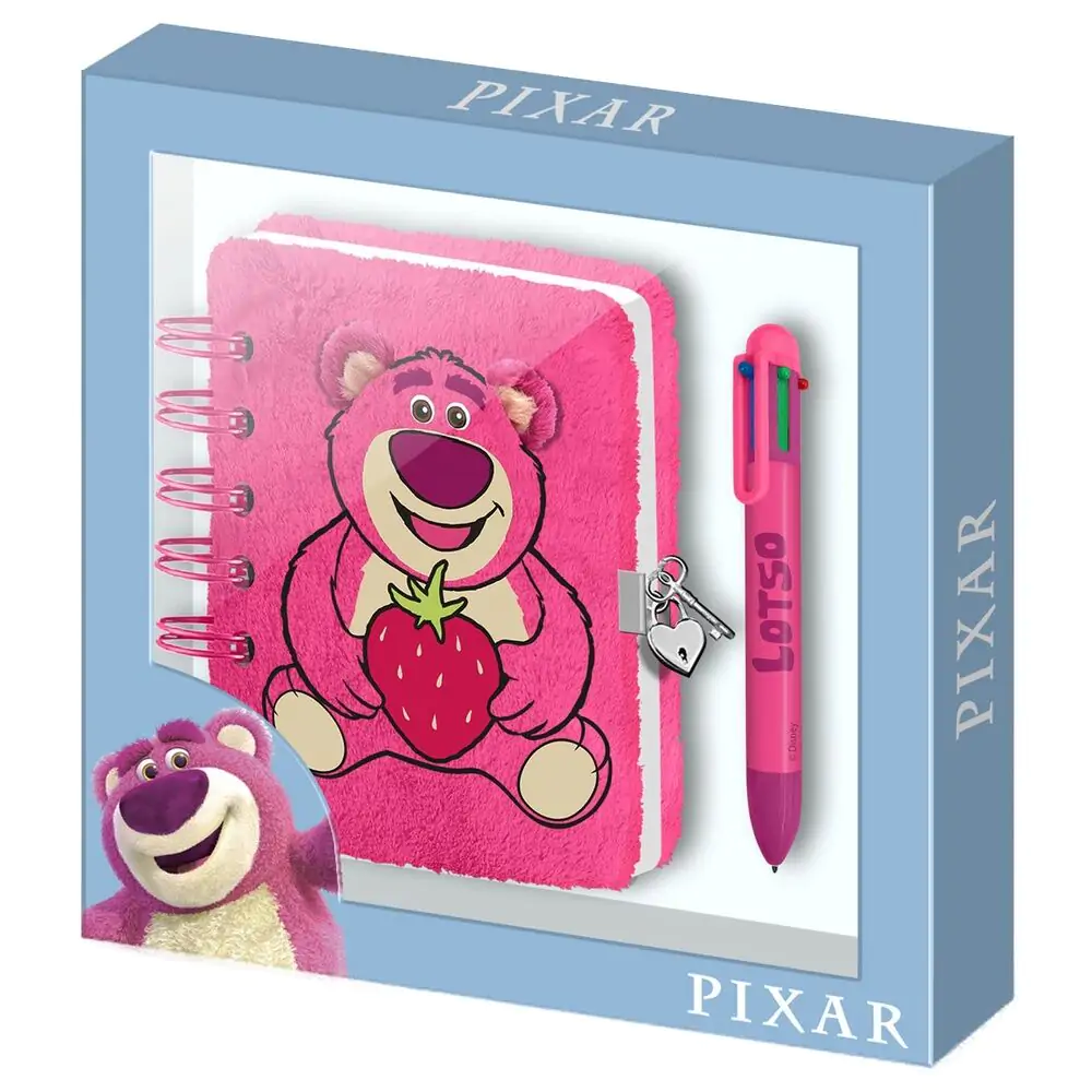 Disney Pixar Toy Story Lotso Strawberry jurnal de pluș și pix poza produsului