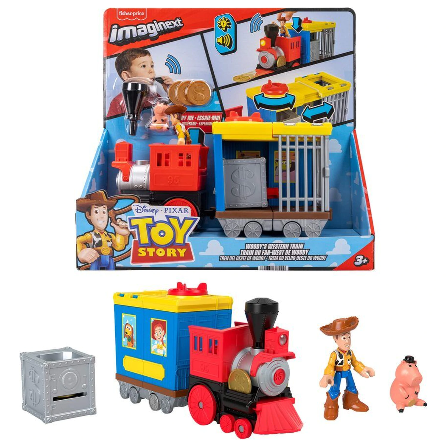 Disney Pixar Toy Story The Wild West Train with Woody poza produsului
