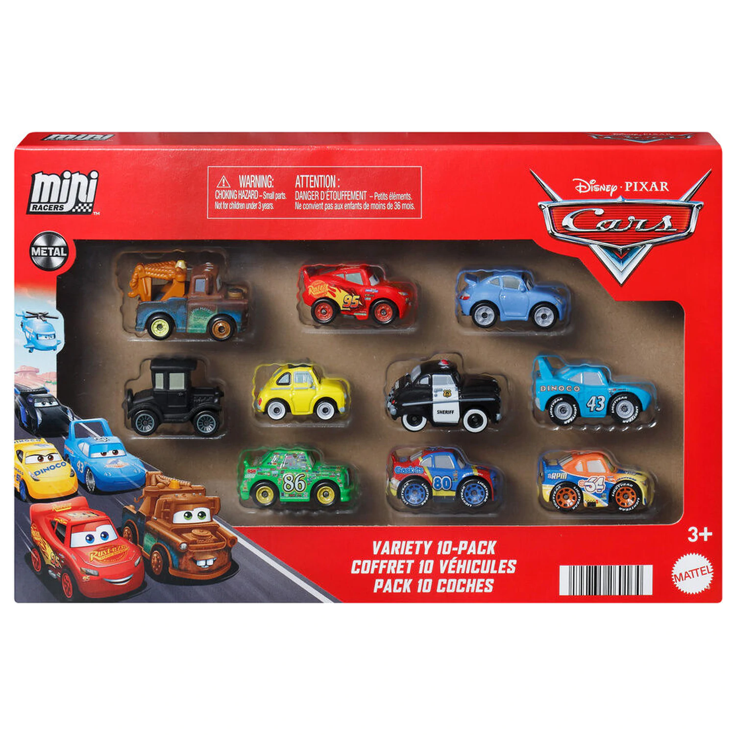 Disney Pixar Cars blister 10 mini vehicule poza produsului