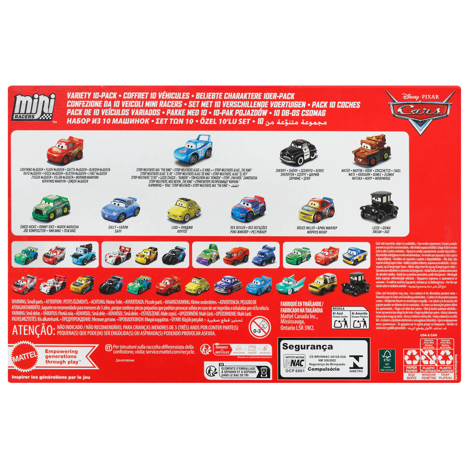 Disney Pixar Cars blister 10 mini vehicule poza produsului