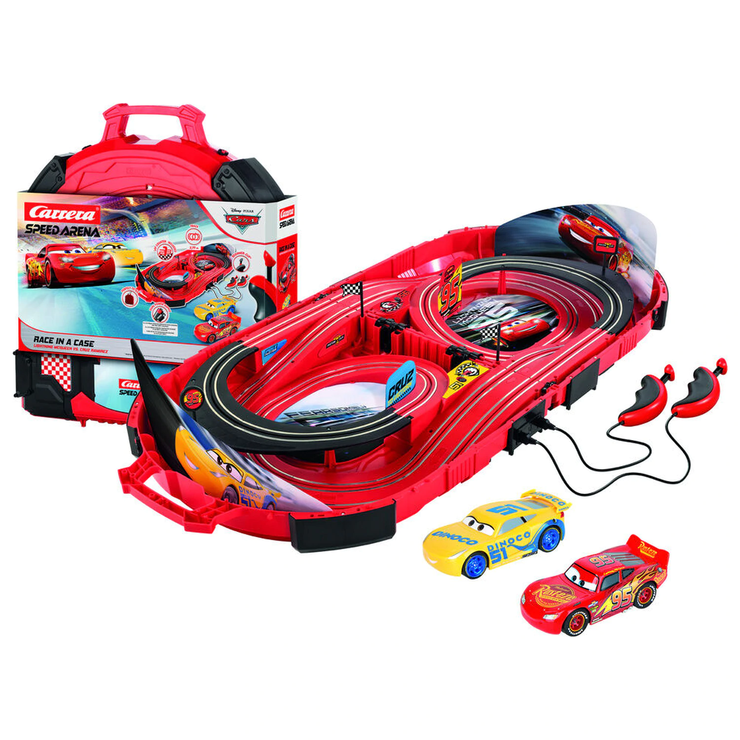 Disney Pixar Cars Race in a Case circuit de curse poza produsului