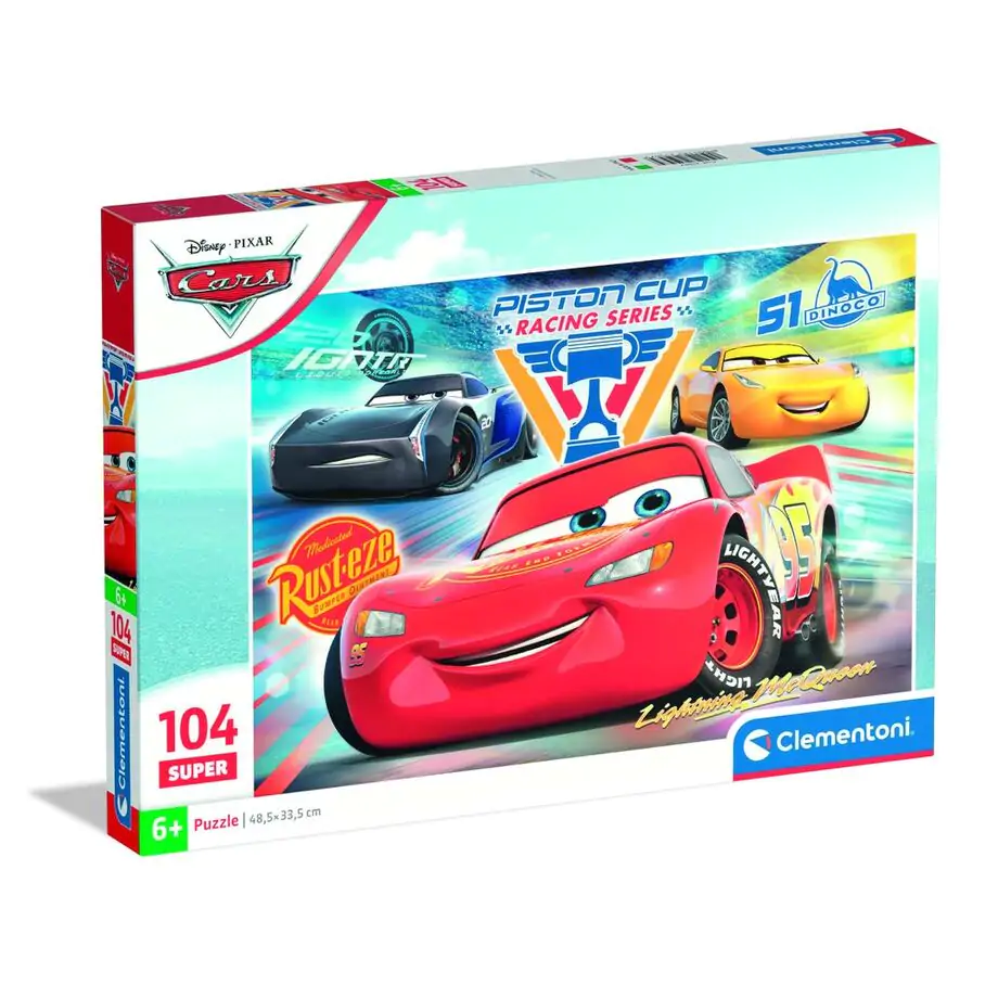 Disney Pixar Cars super puzzle 104 piese poza produsului