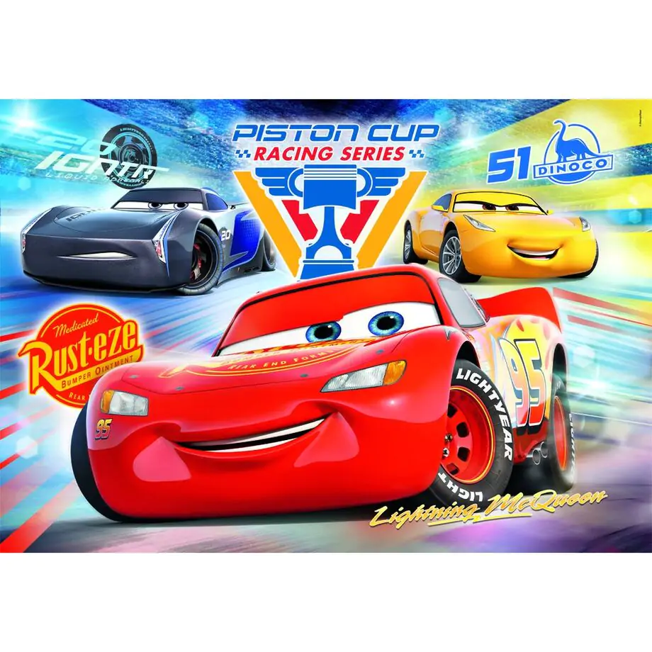 Disney Pixar Cars super puzzle 104 piese poza produsului