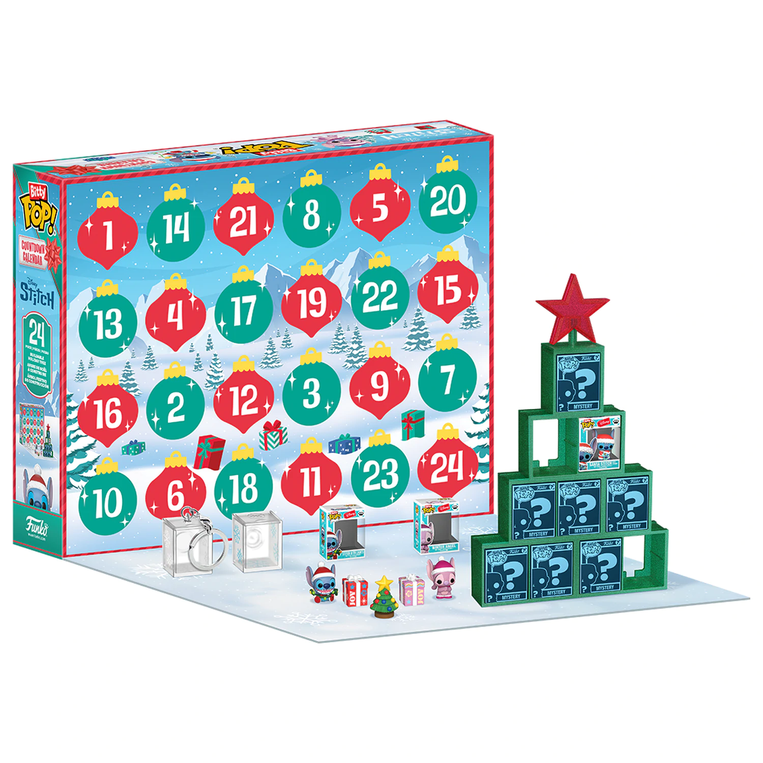 Disney Funko Bitty POP! Calendar de Advent Stitch Holiday poza produsului