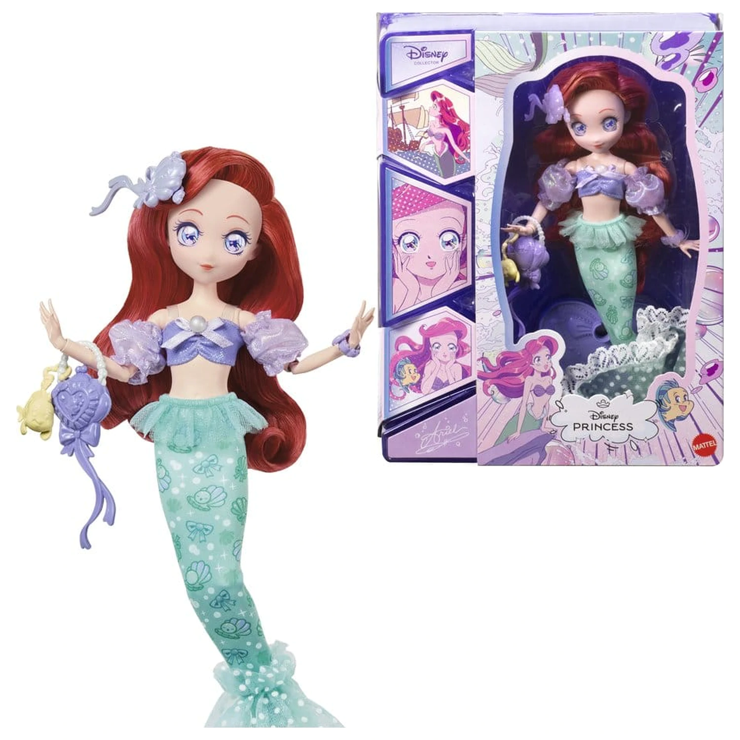 Disney Princess Papusa Manga Ariel 22 cm poza produsului