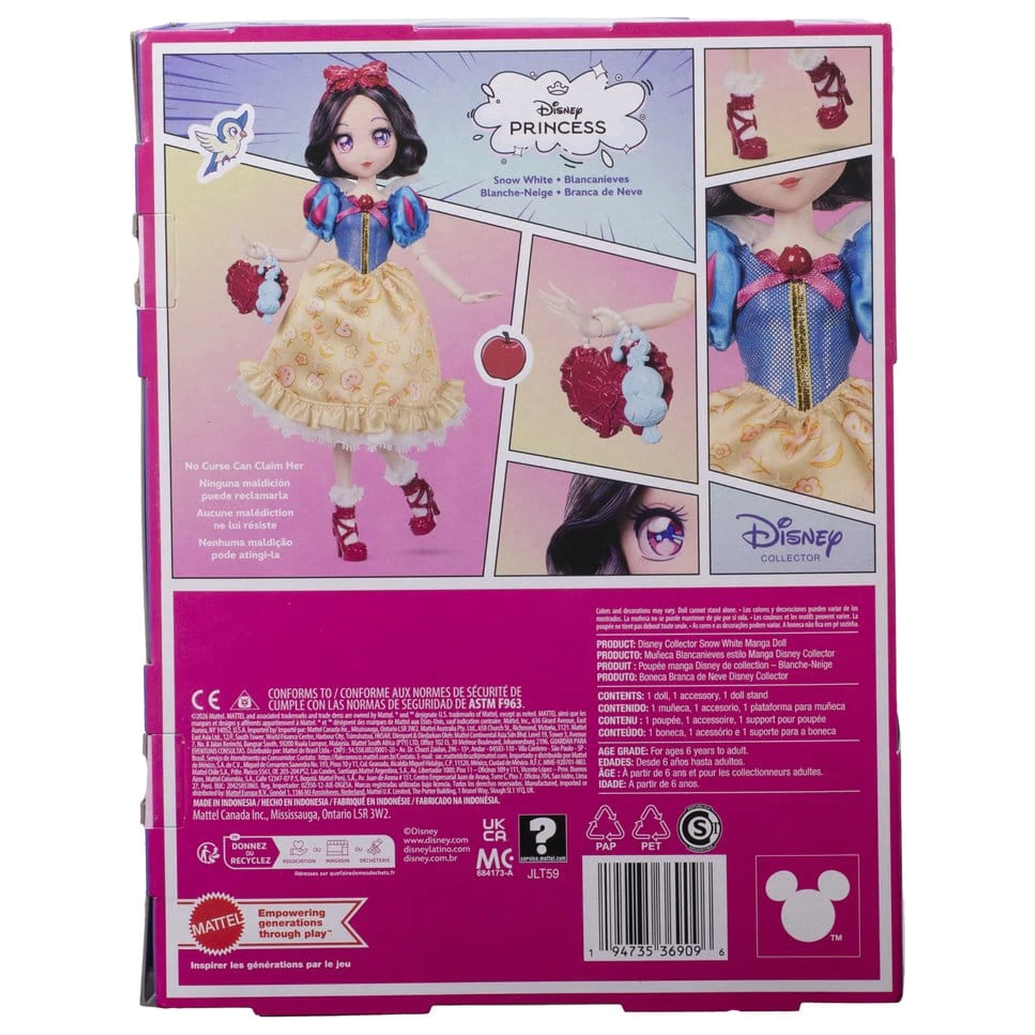 Disney Princess Doll Manga Snow White 22 cm poza produsului
