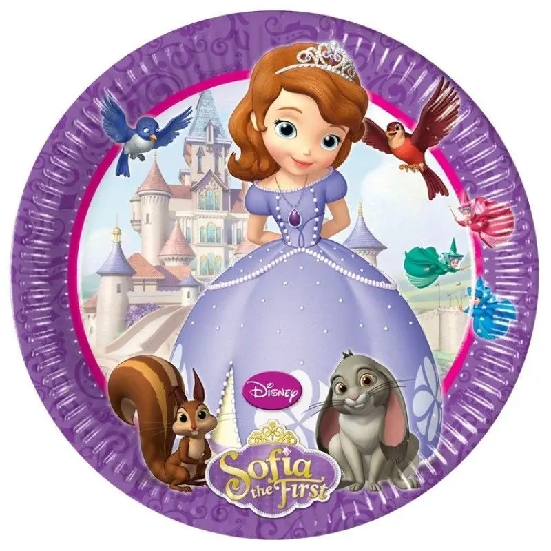 Disney Sofia the First, farfurii de hartie Sofia 8 bucati 23 cm poza produsului