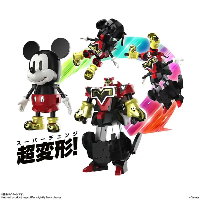 Figurină de acțiune turnată sub presiune Disney Soul of Chogokin Super Change Mickey Mouse by Kunio Okawara 13 cm poza produsului