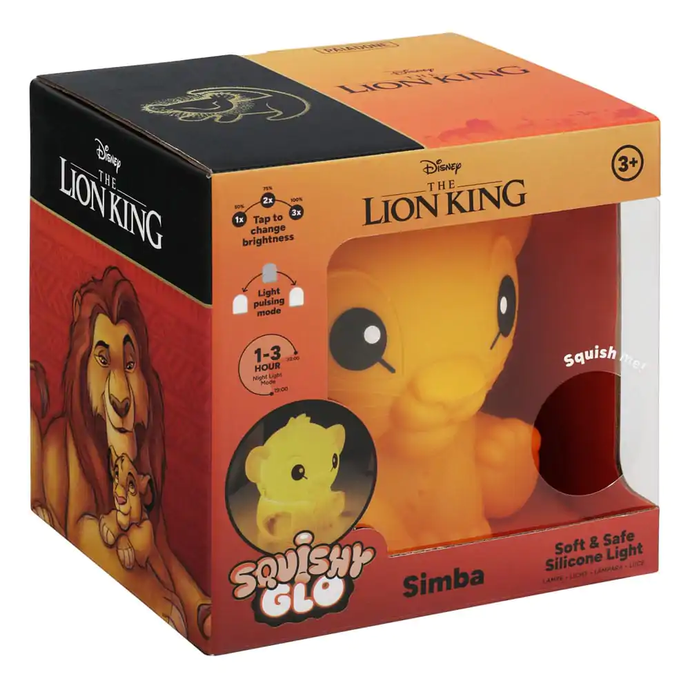 Disney Squishy Glo Silicon Light The Lion King Simba 15 cm, lampă din silicon poza produsului