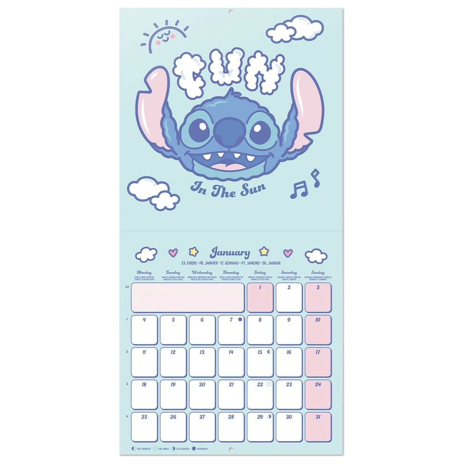 Disney Stitch Calendar de perete 2027 30 x 30 cm poza produsului