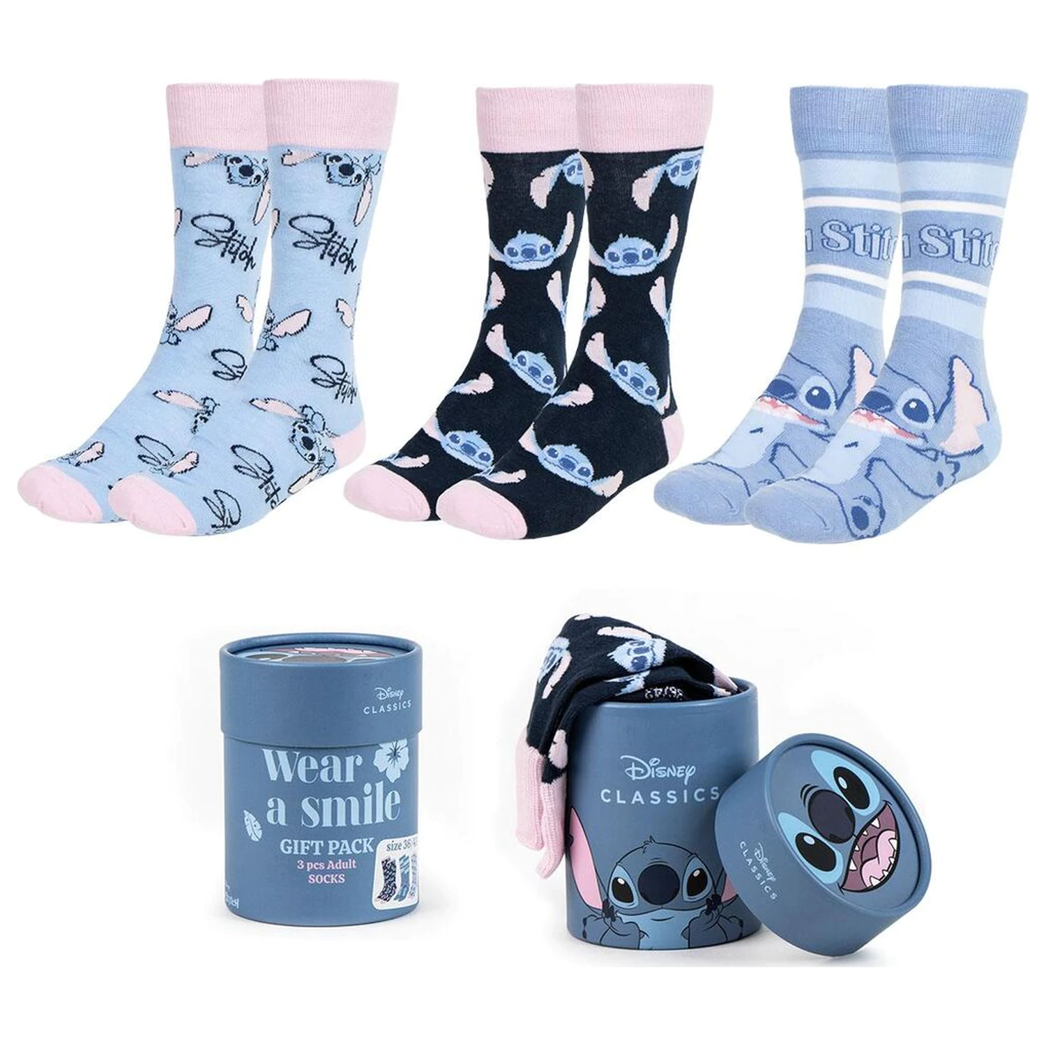 Disney Stitch set 3 perechi șosete adult poza produsului
