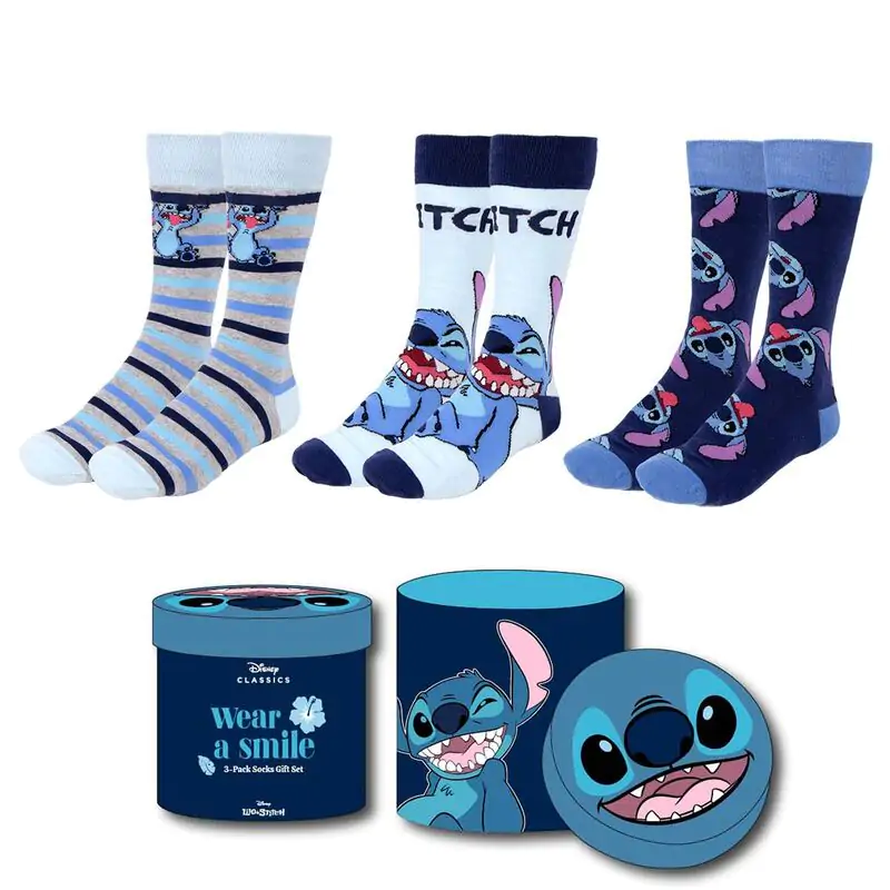 Disney Stitch Set de 3 perechi șosete pentru adulți poza produsului