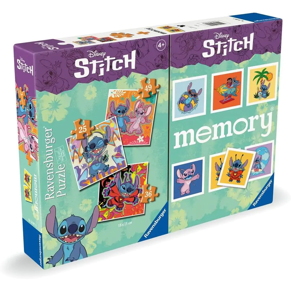 Disney Stitch 3 puzzle-uri și memory multipack poza produsului