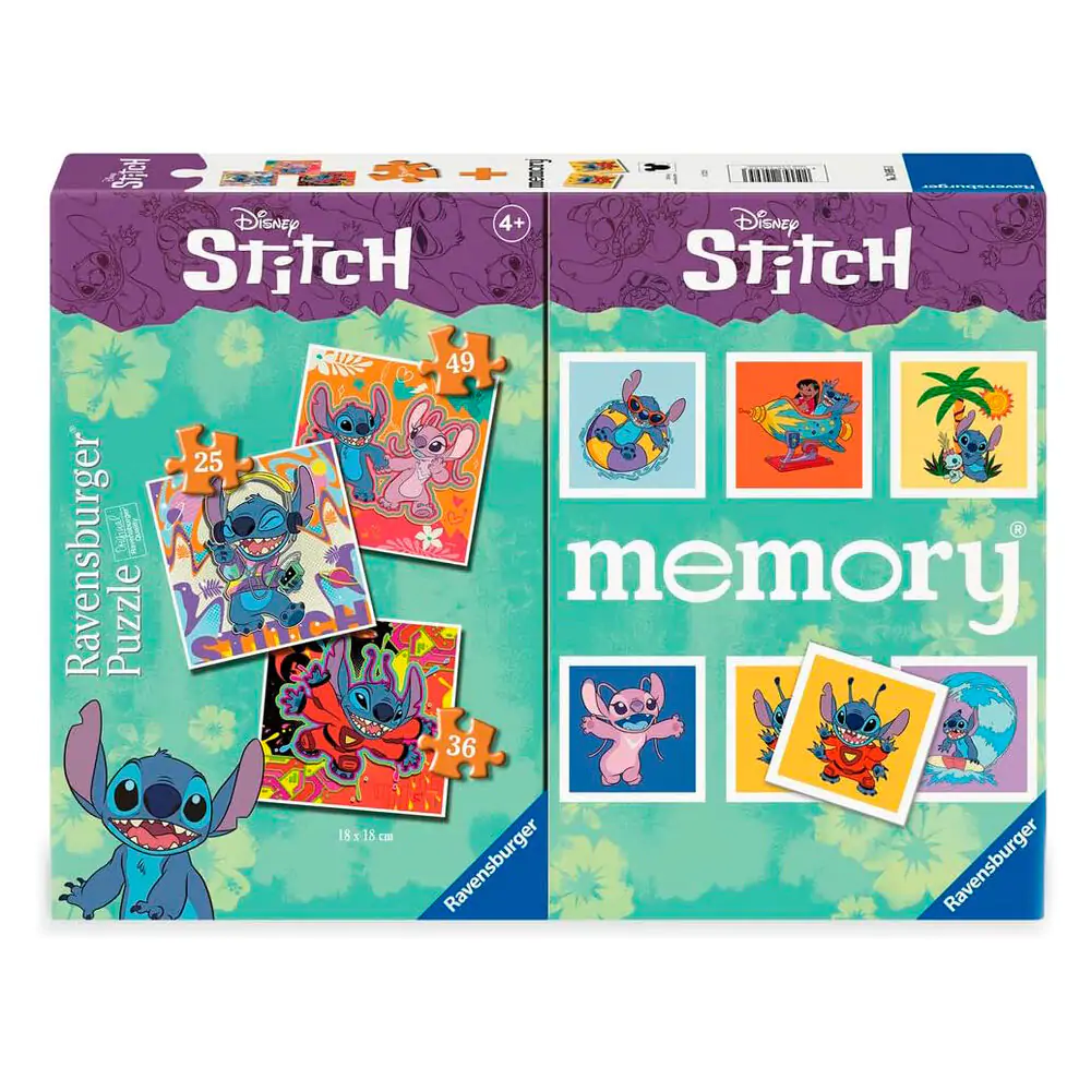 Disney Stitch 3 puzzle-uri și memory multipack poza produsului