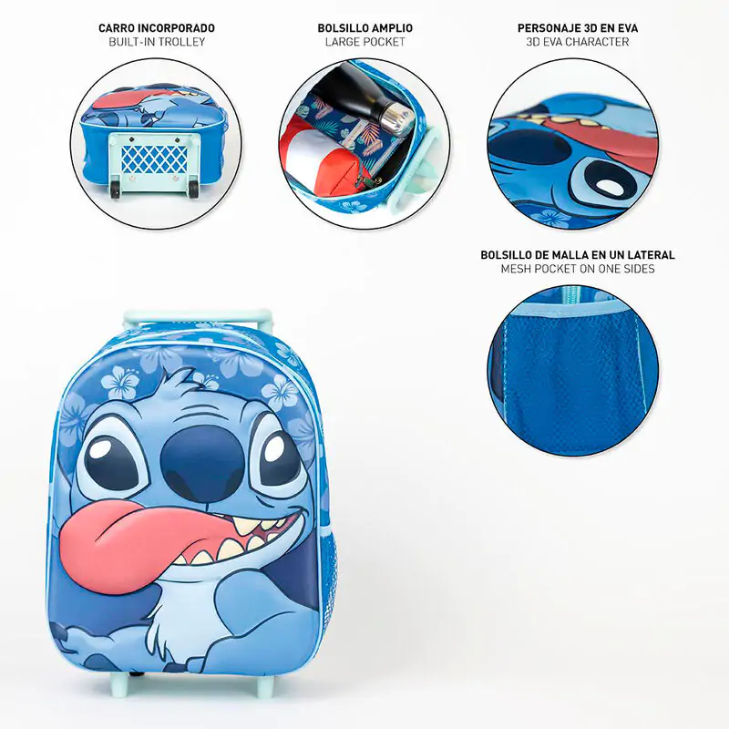 Disney Stitch 3D troler 31cm poza produsului