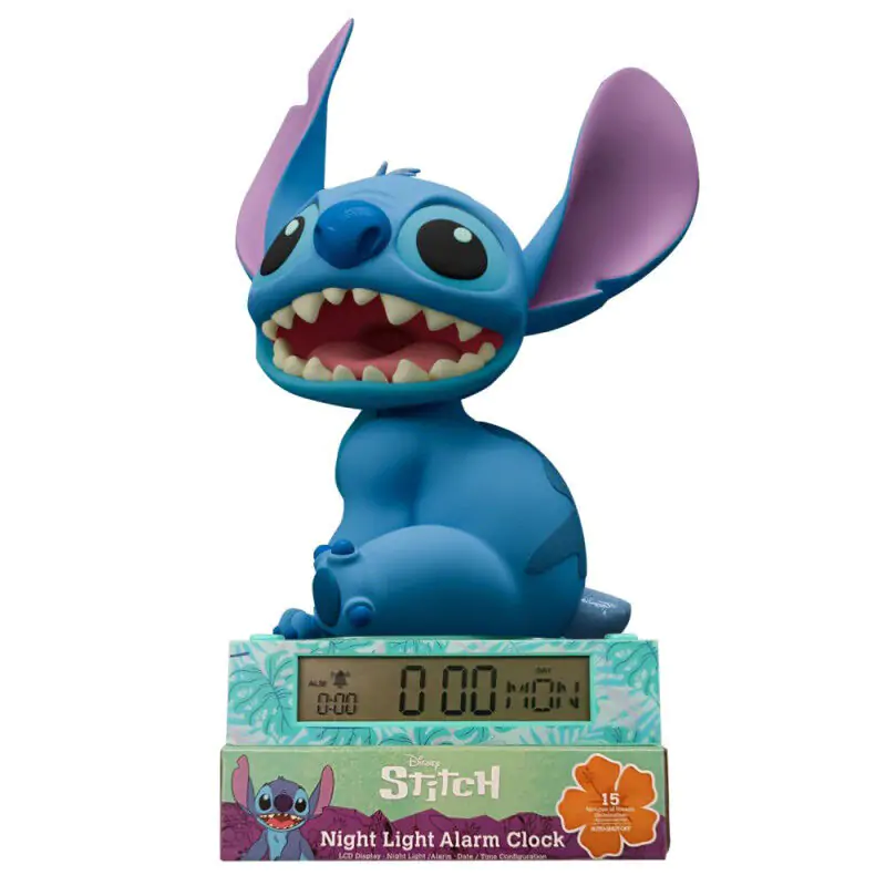 Disney Stitch lampă 3D cu ceas deșteptător poza produsului