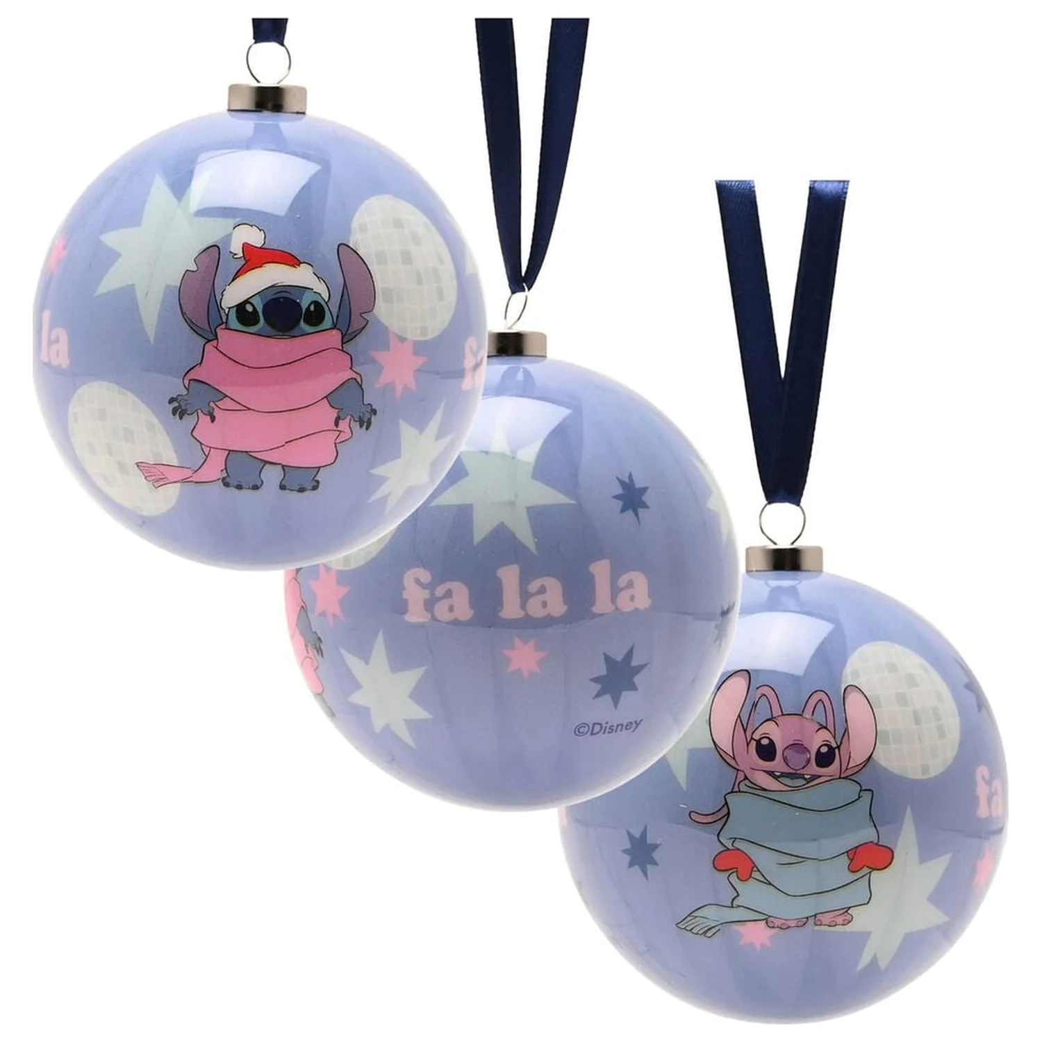 Disney Stitch Set de 4 globuri de Craciun poza produsului