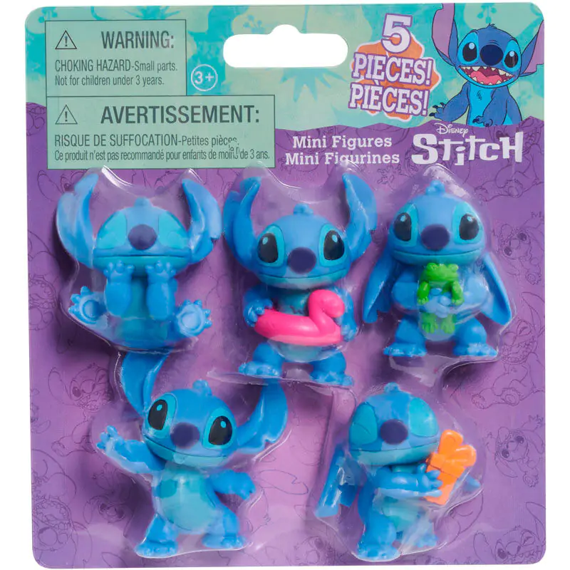 Disney Stitch set 5 figurine poza produsului