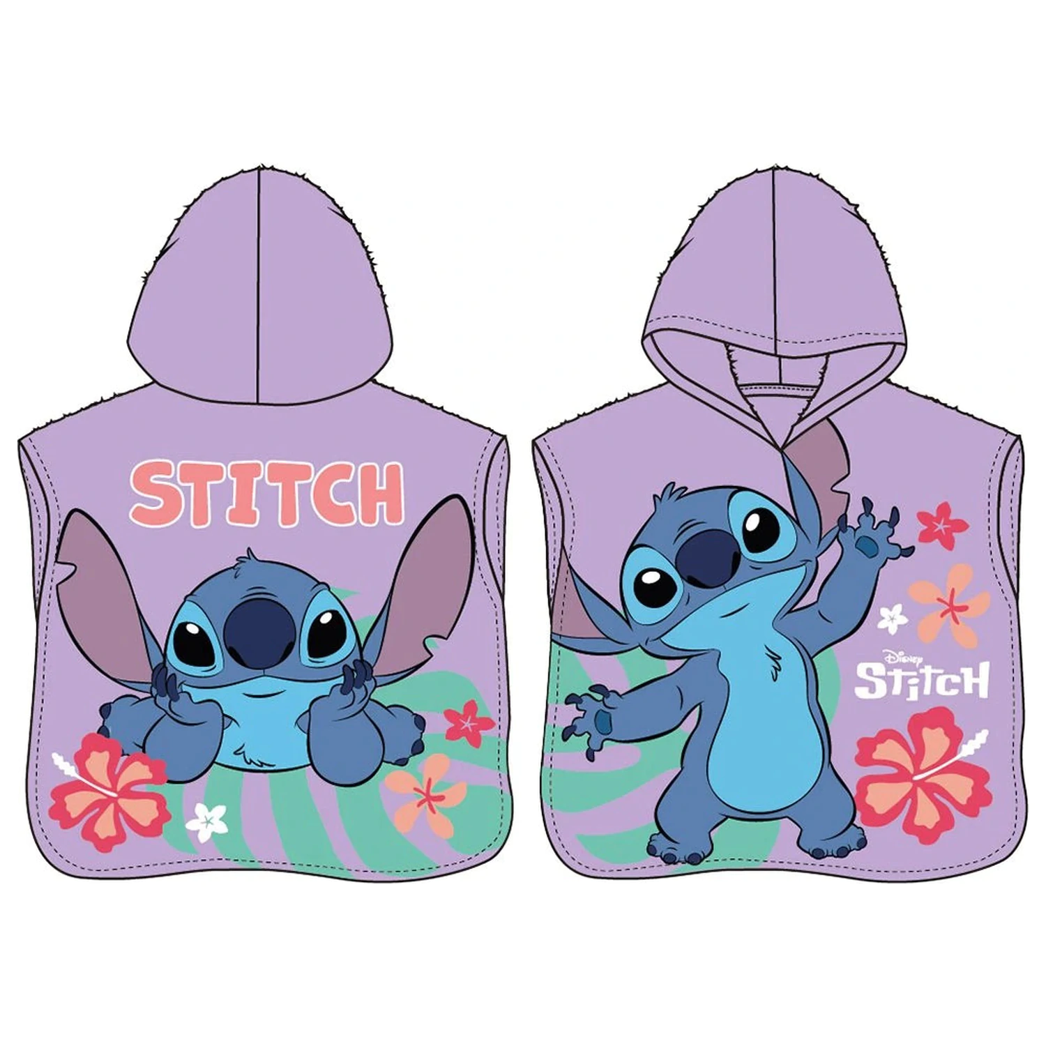 Disney Stitch Alien Paradise Prosop de plajă poncho poza produsului