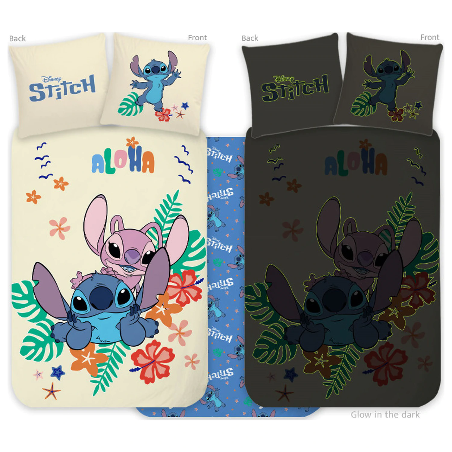 Disney Stitch Aloha Glow in the Dark Husa de plapuma pentru copii, prescolari poza produsului
