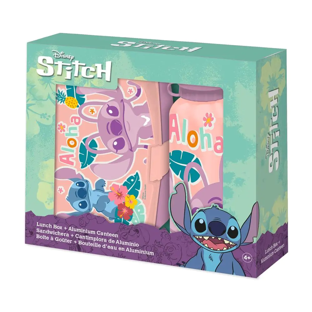 Disney Stitch Aluminium bottle 500ml + cutie pentru prânz poza produsului