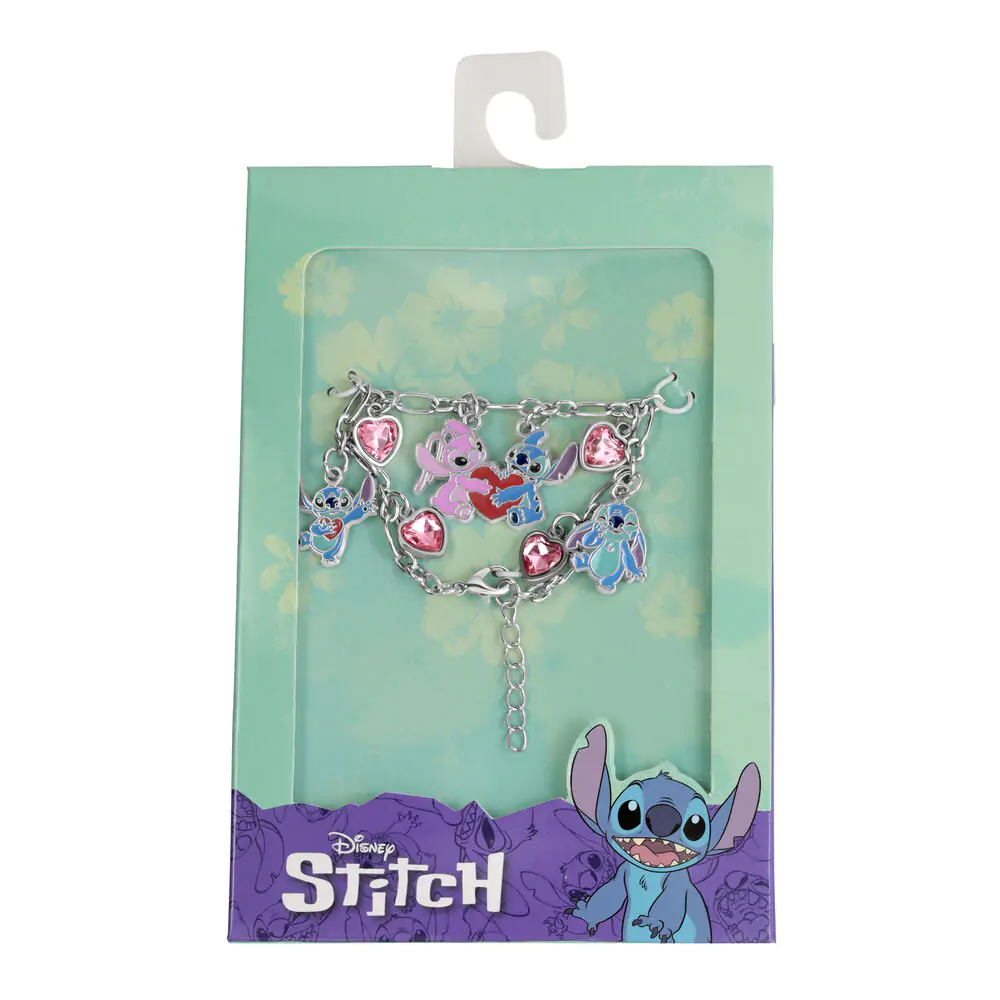 Brățară cu talismane Disney Stitch Angel (placat cu aur) poza produsului