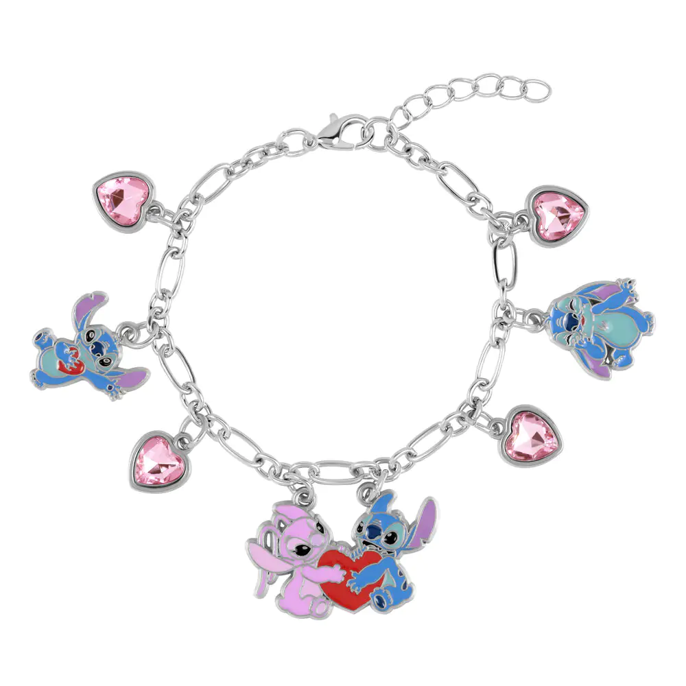 Brățară cu talismane Disney Stitch Angel (placat cu aur) poza produsului