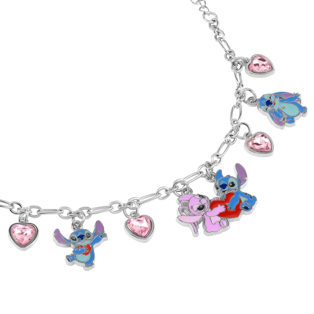 Brățară cu talismane Disney Stitch Angel (placat cu aur) poza produsului