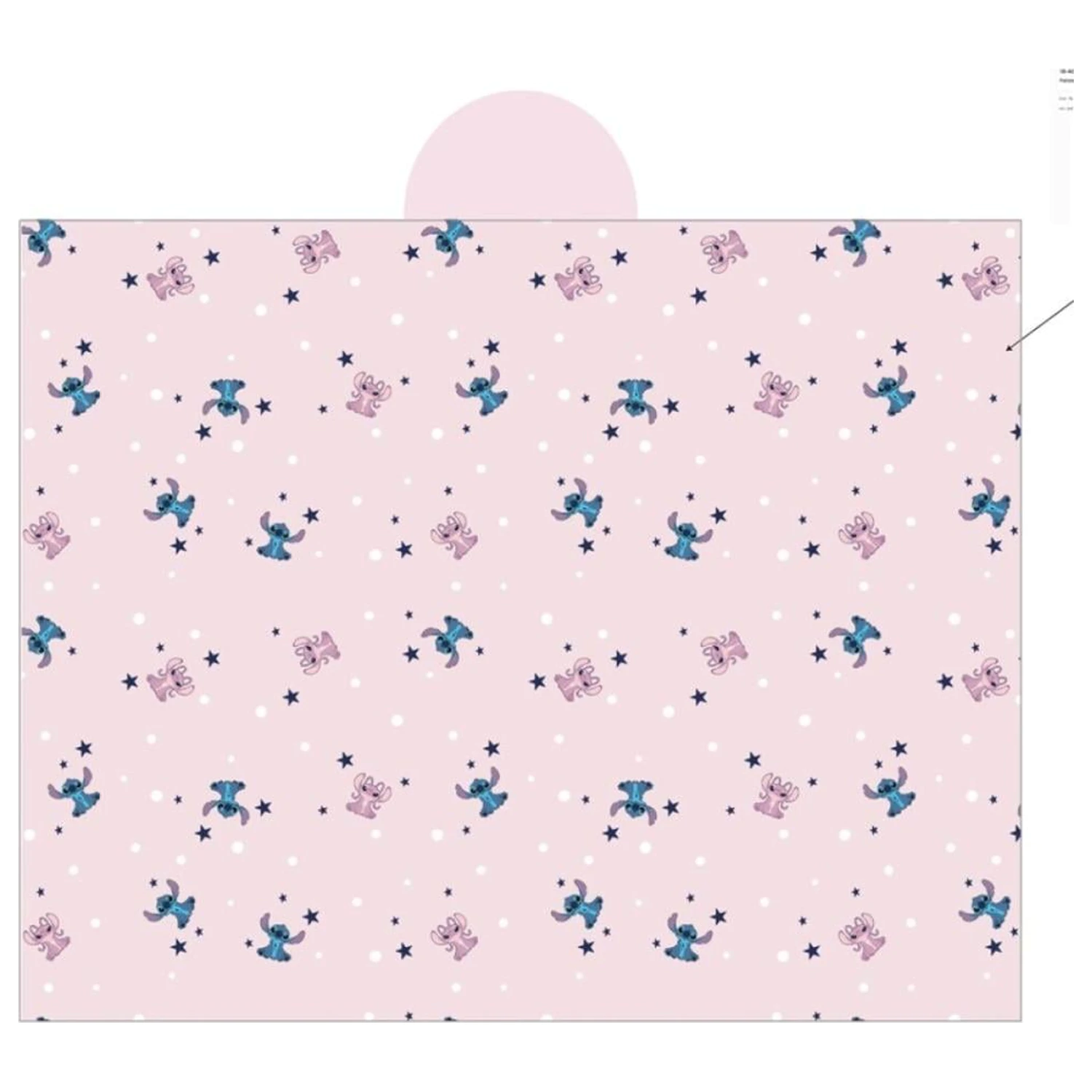 Pătură cu glugă Disney Stitch & Angel "Pink" 120x150cm poza produsului