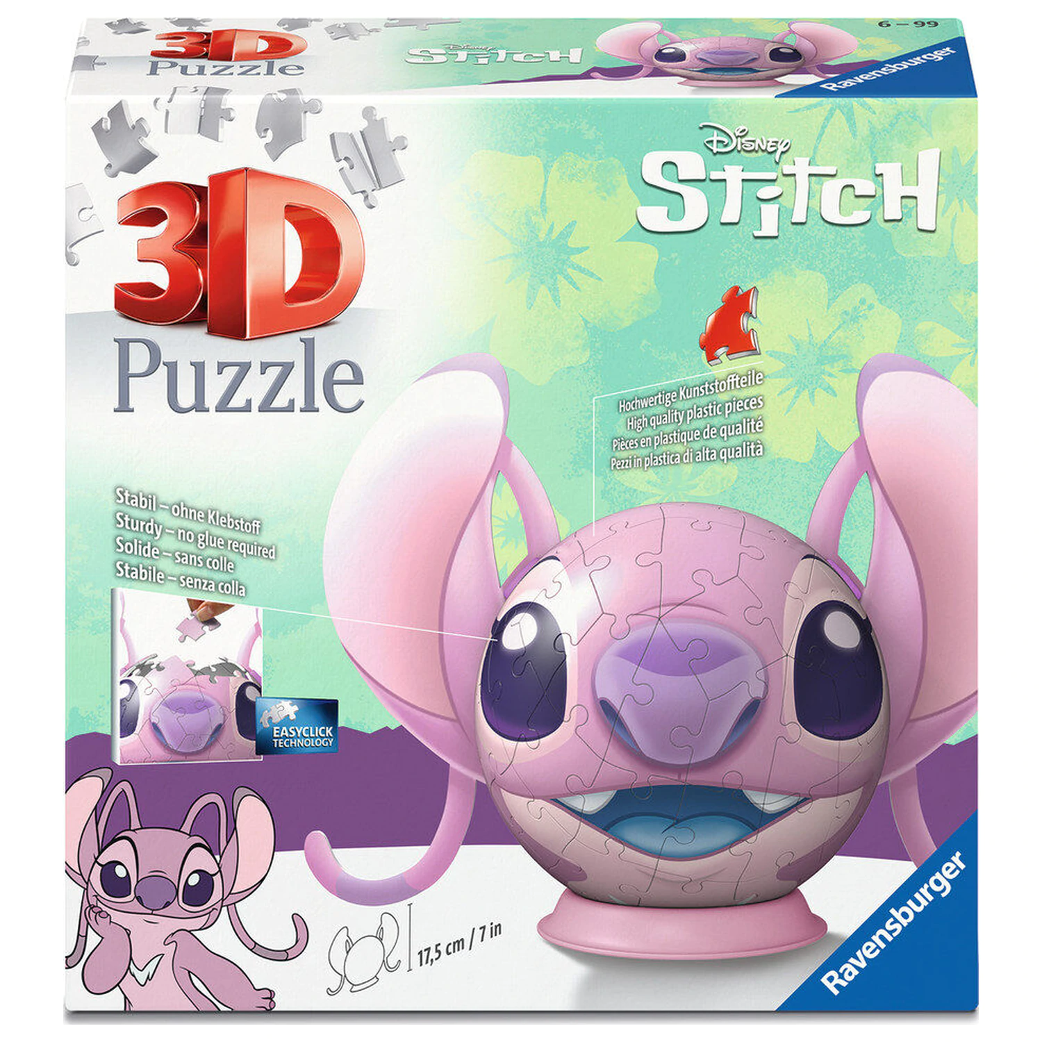 Disney Stitch Angel puzzle Ball 3D 72 piese poza produsului