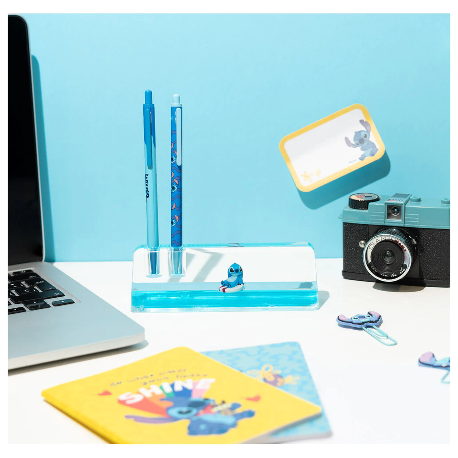 Disney Stitch set de creion, pix si stand acrilic poza produsului