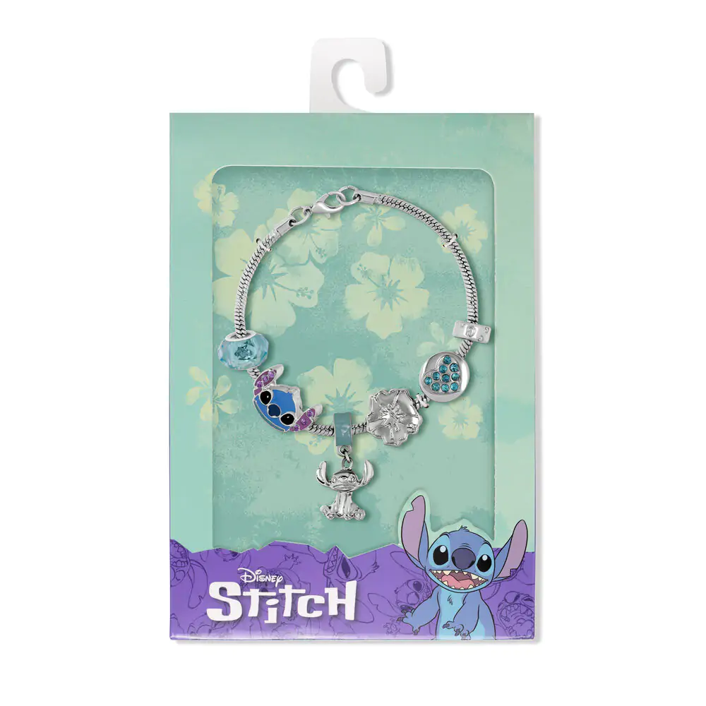 Disney Stitch charm bracelet (placat cu argint) poza produsului