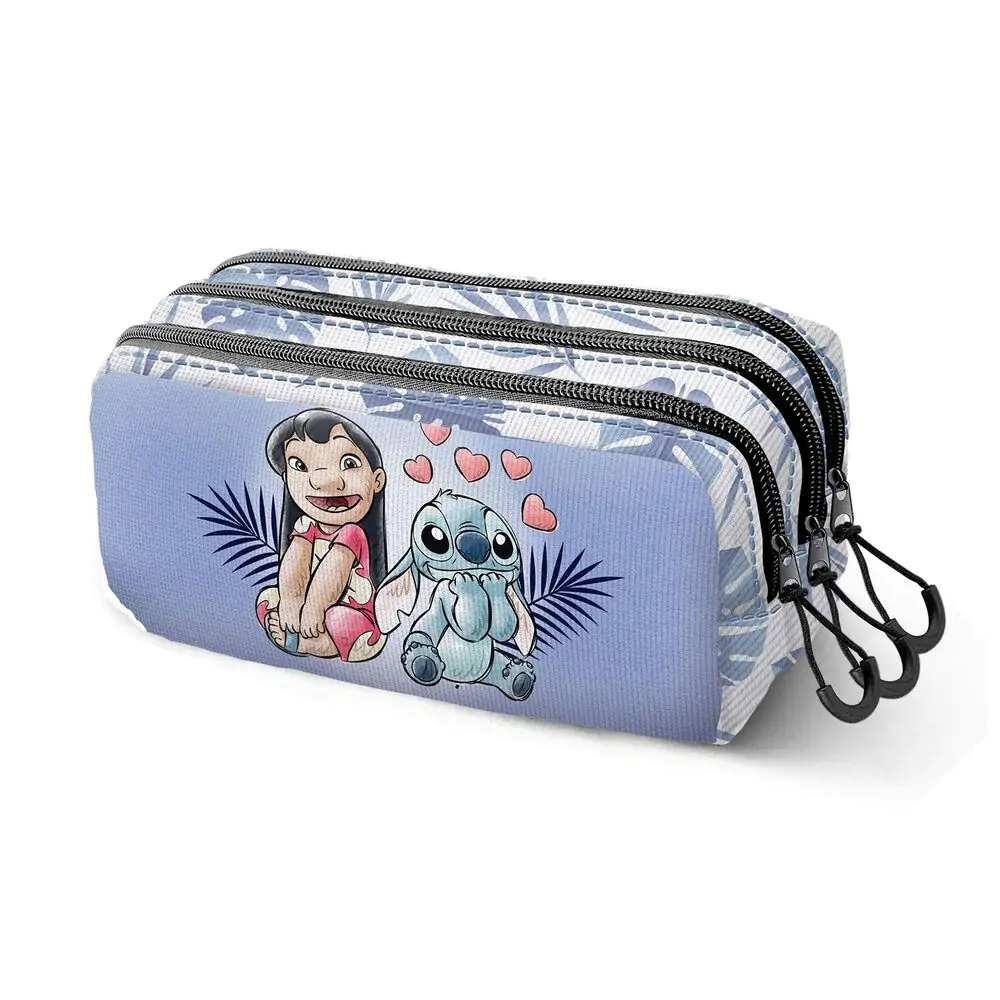 Disney Stitch Couple etui triplu pentru creioane poza produsului