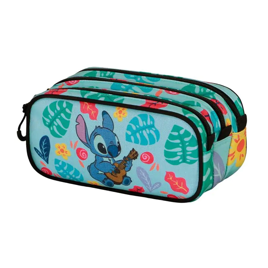 Disney Stitch Guitar etui triplu pentru creioane poza produsului