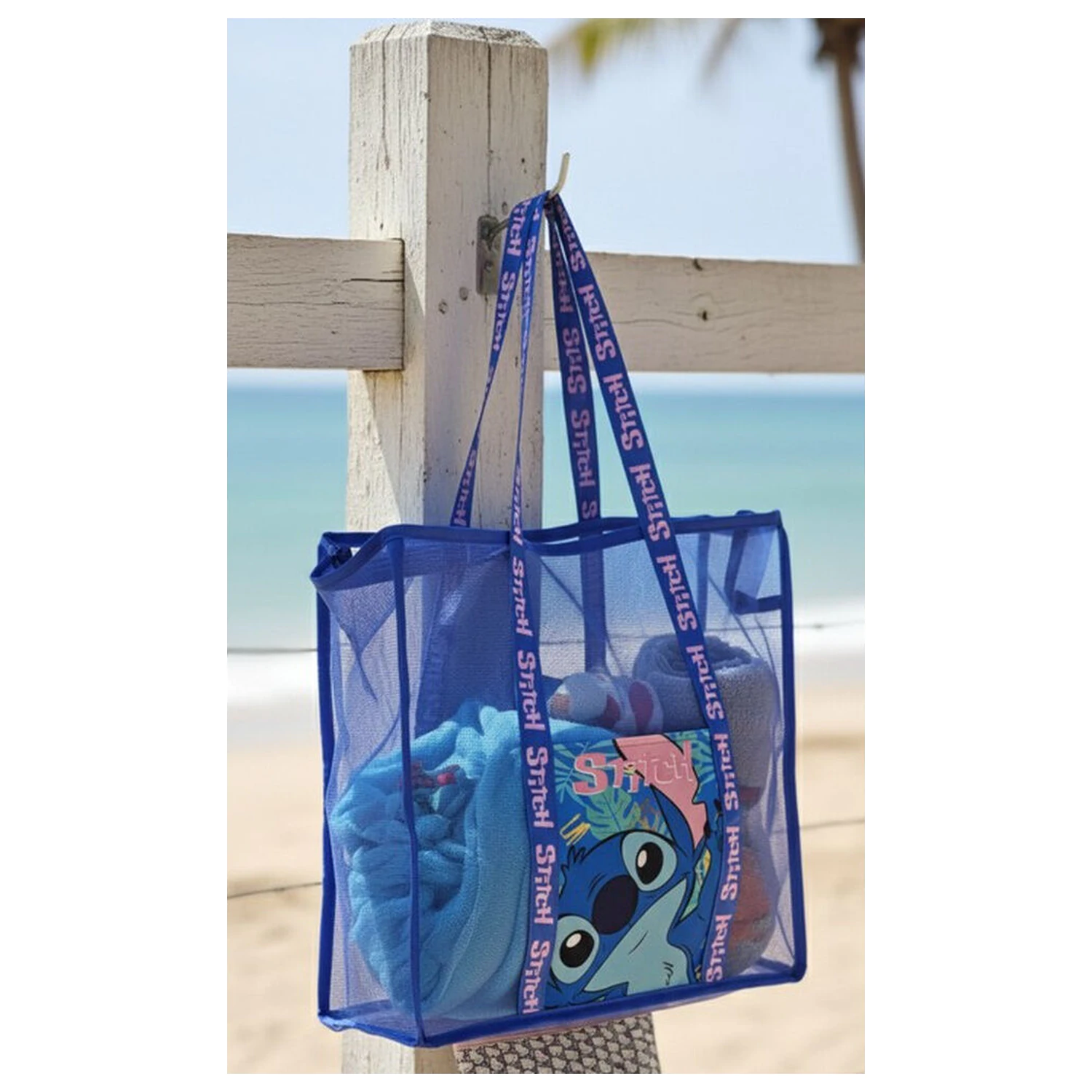 Disney Stitch geanta de plaja din plasa poza produsului