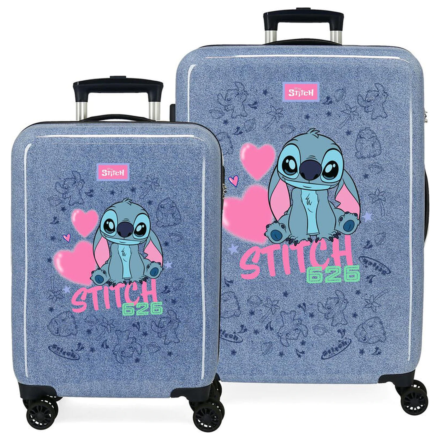 Disney Stitch Hearts ABS set 2 piese troler valiză 55/65cm poza produsului