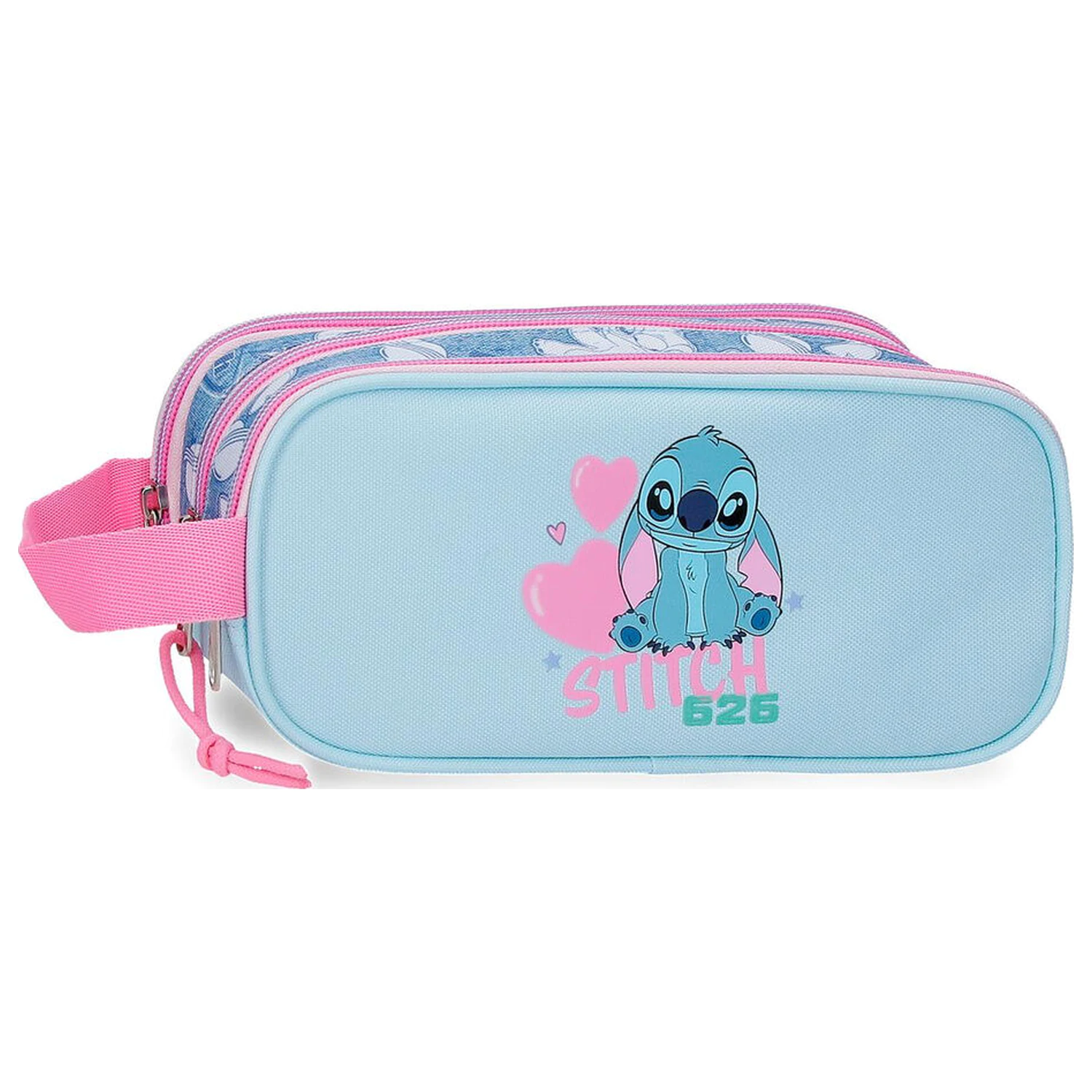 Disney Stitch Hearts geantă triplă pentru produse cosmetice poza produsului