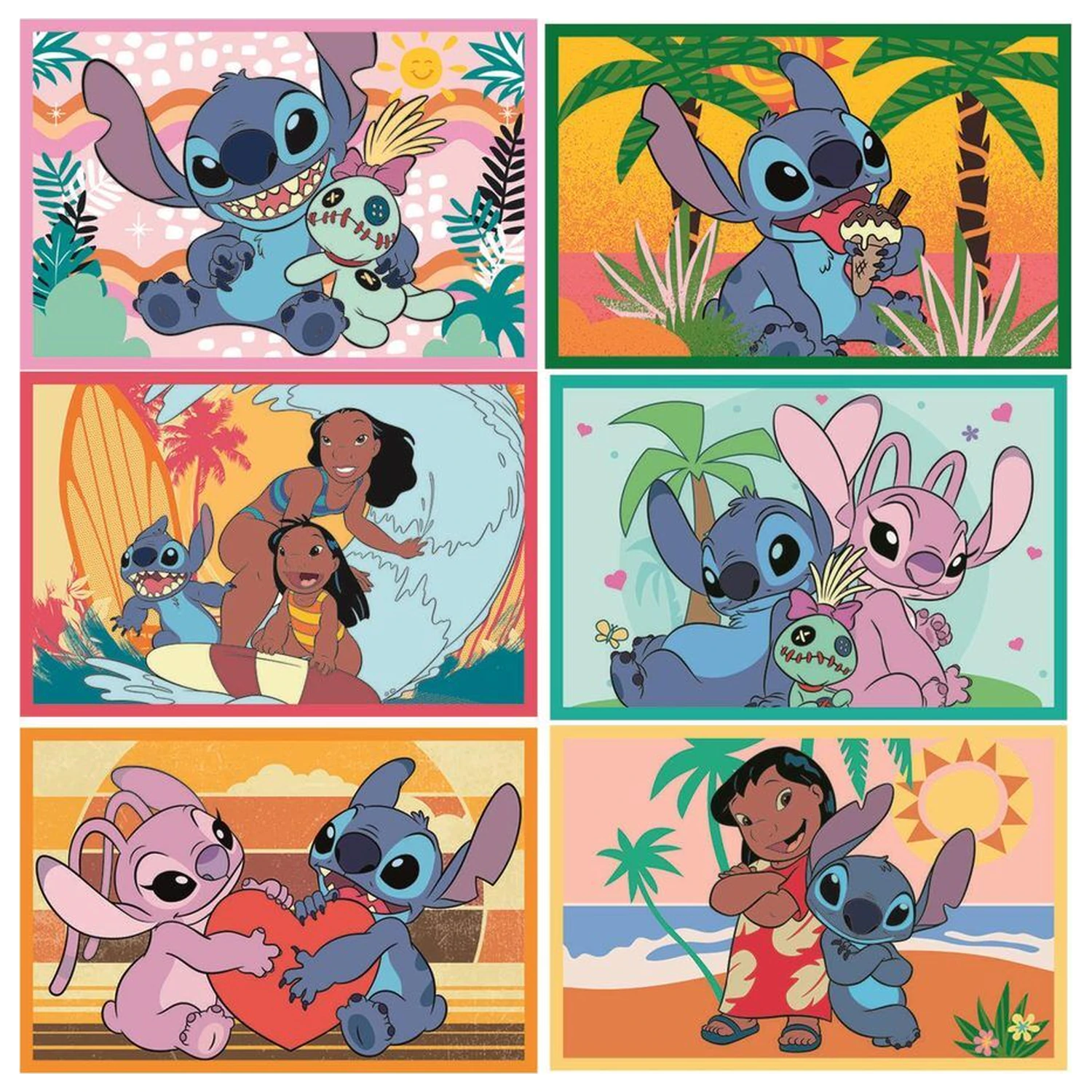 Disney Stitch Cubes puzzle 6 bucăți poza produsului