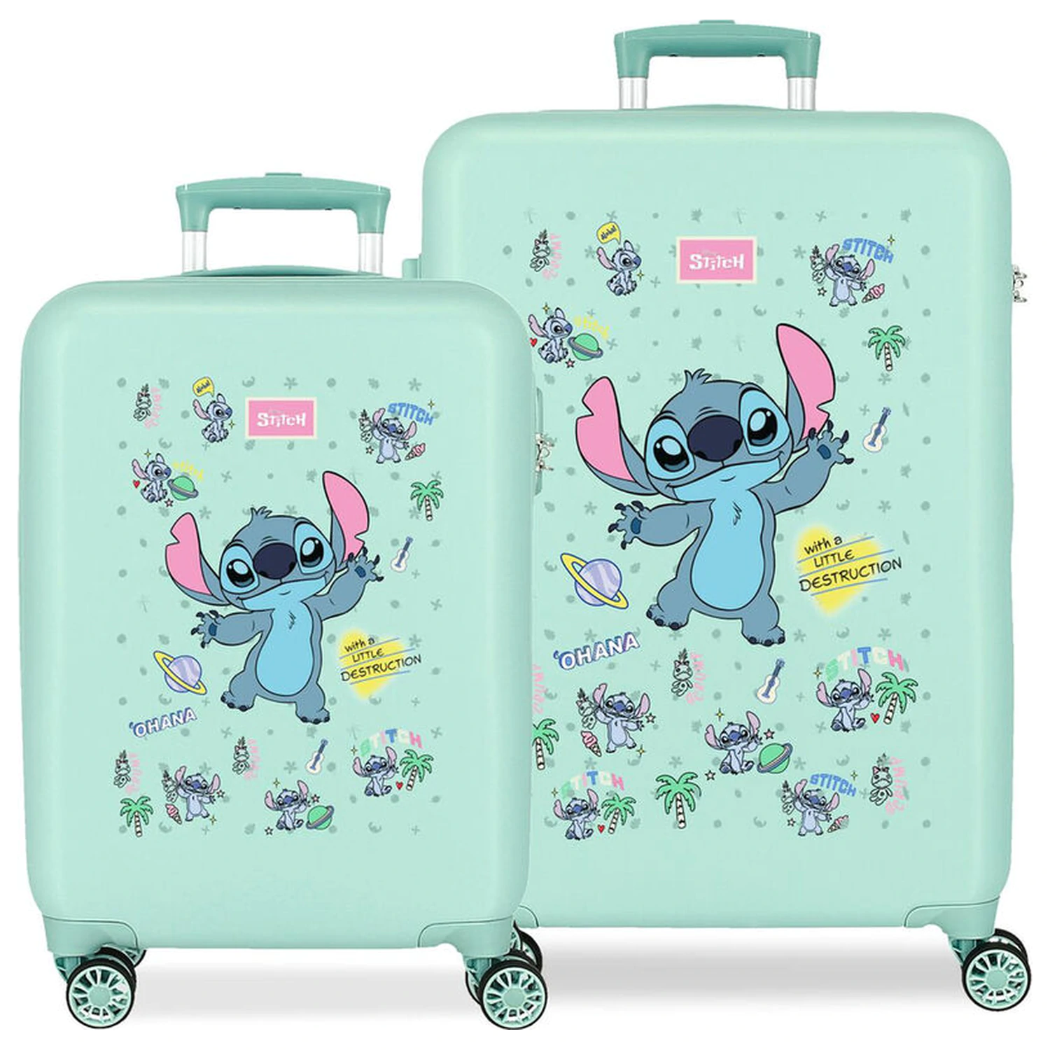 Disney Stitch Little Destruction set valize tip troller ABS 2 piese 55/65cm poza produsului