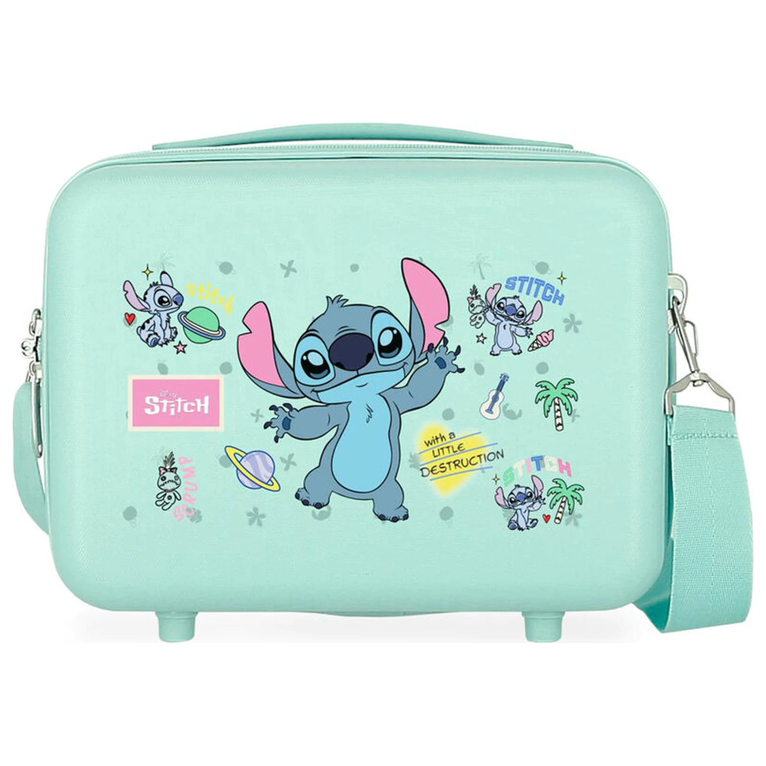 Disney Stitch Little Destruction ABS beauty case adaptabil 29cm poza produsului