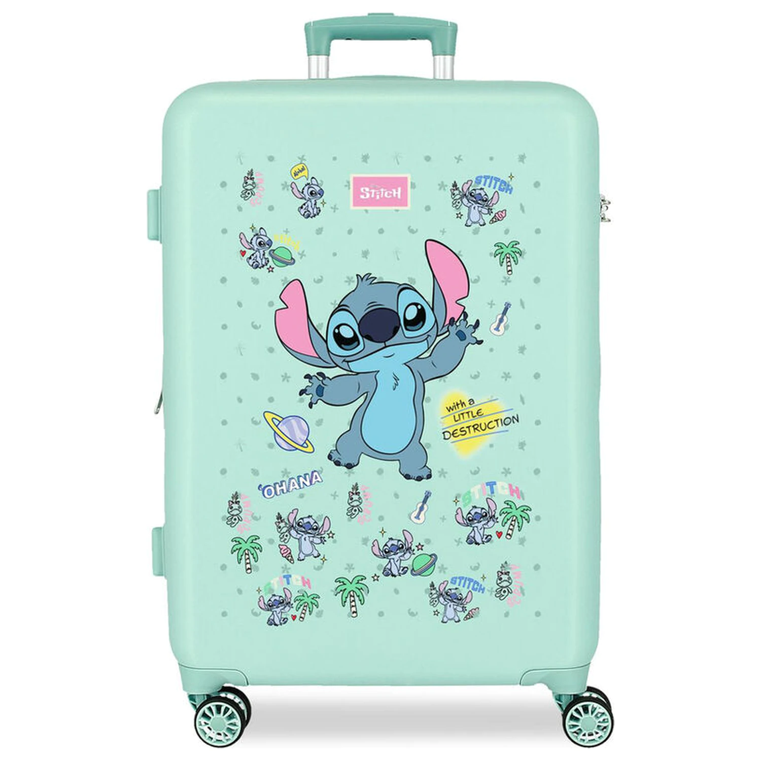 Disney Stitch Little Destrution ABS geamantan troler 65cm poza produsului
