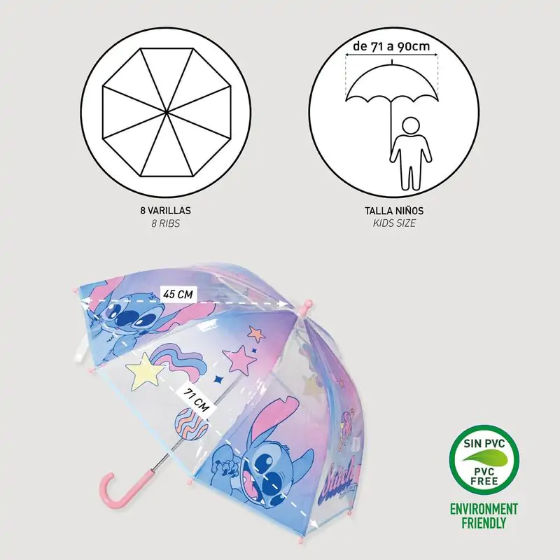 Disney Stitch umbrelă manuală cu bule poza produsului