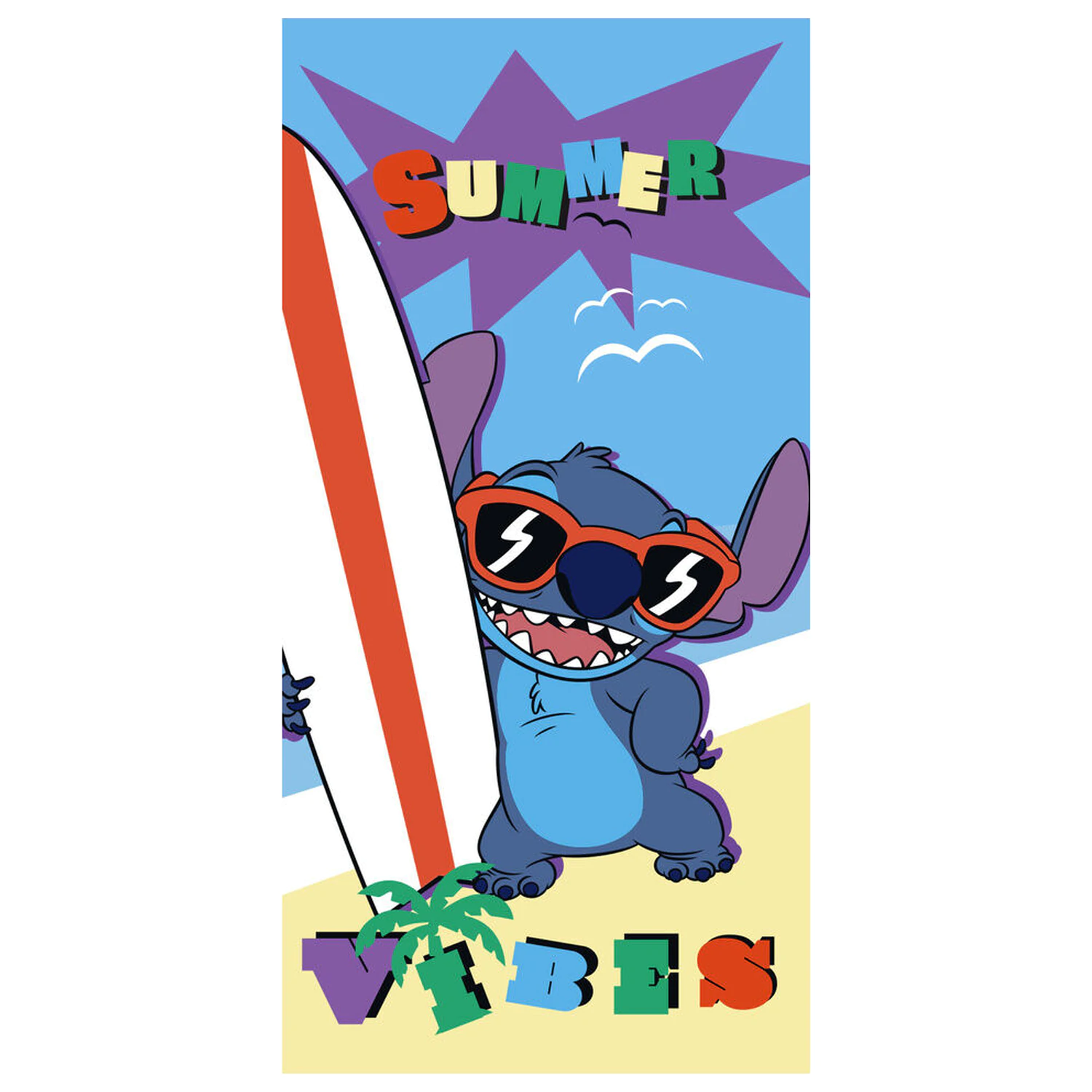 Disney Stitch prosop de plaja din microfibra poza produsului