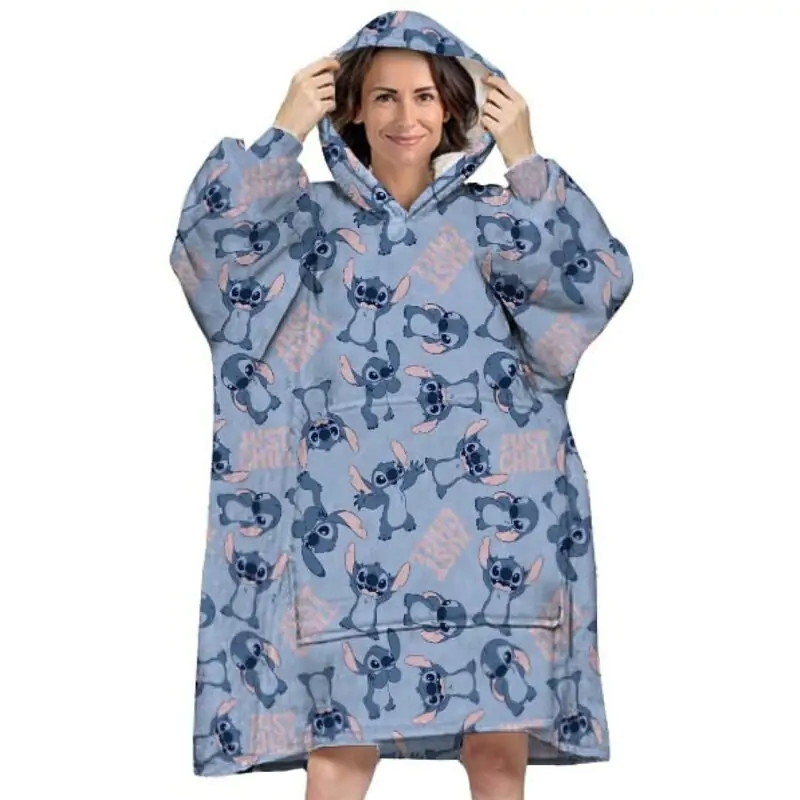 Disney Stitch hanorac coat supradimensionat pentru adulti, culoare corai poza produsului