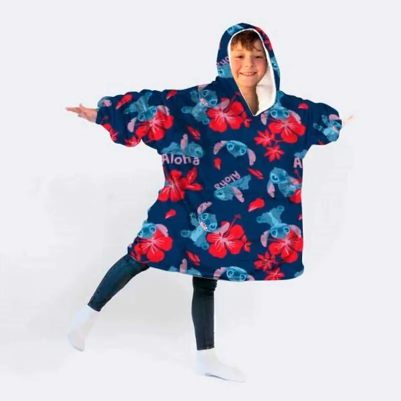 Disney Stitch hanorac oversize tip palton pentru copii coral poza produsului