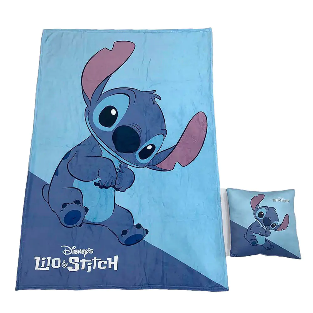 Disney Stitch pătură polar + set pernă poza produsului