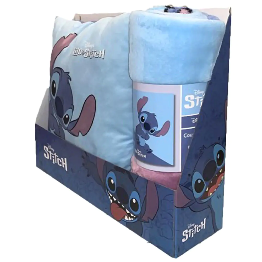 Disney Stitch pătură polar + set pernă poza produsului